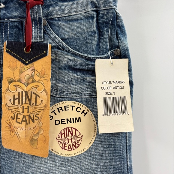 Deadstock Vintage Y2K 2000s midi blue jean raw hem fringe denim skirt sz 29 NWT - Picture 4 of 16